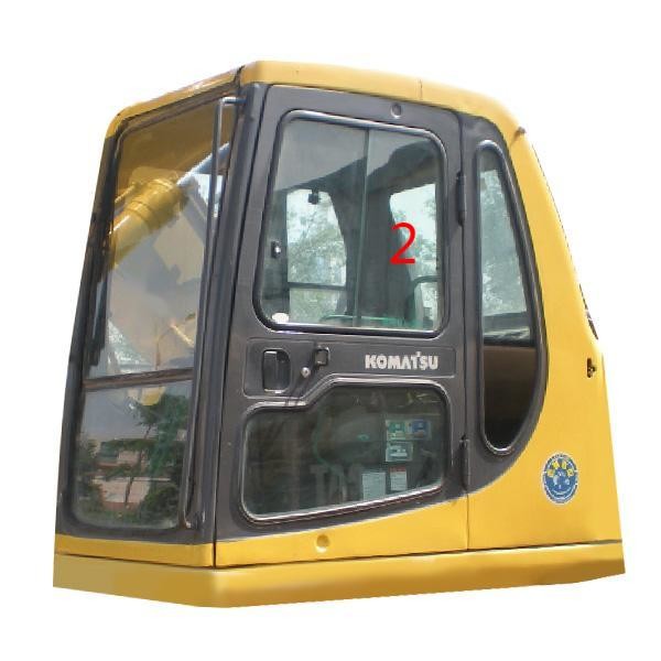 Quality 5mm Excavator Windscreen Replacement Left Side Straight Position NO.2 wholesale