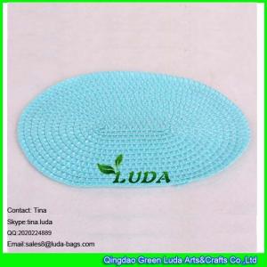 China LUDA pp straw braided placemat hot sale plastic oval placemats on sale