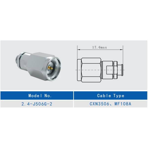 2.4mm Male Stainless Steel RF Connector For CXN3657 / MF151A Cable