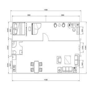 Small Modular Mobile Resort Hotel Homes Modern Steel Fabricated House with 2