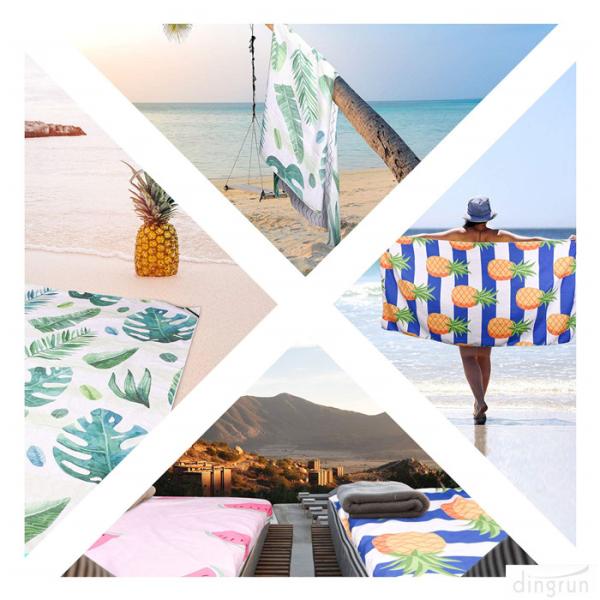 Quick Dry Two Side Printed Microfiber Beach Towel Absorbent Travel Blanket