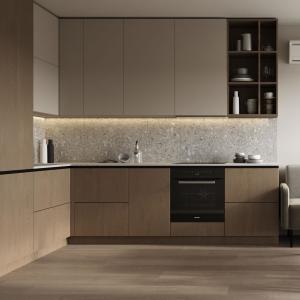 Kitchen Wooden Cabinets With Marble Island Matt Finish Cupboard Handles Wooden Veneer Kitchen Cabinet For Apartment