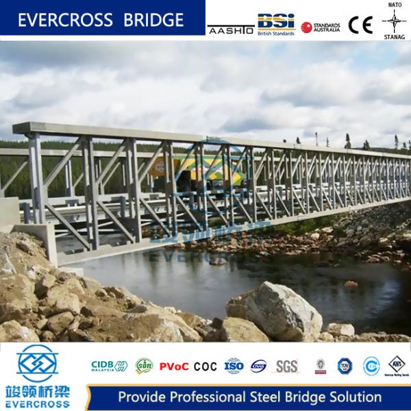 Quality OEM Modular Steel Bridge System Load Capacity Steel Truss Design wholesale