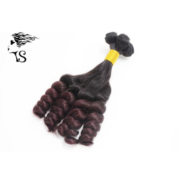 100% Brazilian Virgin Burgundy Ombre Human Hair Extensions Weft Aunty Funmi