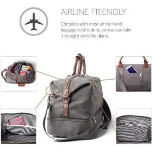 Large Capacity Canvas Carry On Duffel Tote Weekender Overnight Travel Bag With