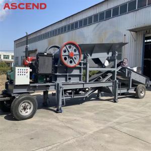 Quarry Granite Jaw Stone Crusher 10 - 20tph Wheel Small Mobile PE400x600