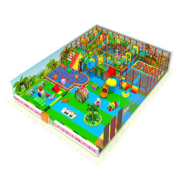 Quality Fiberglass Slide Kids Indoor Playground Equipment 14m Width With Toddler Area wholesale