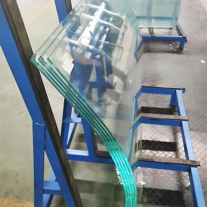 Clear Float Curved Tempered Glass With Edge Polished Silk Printing for