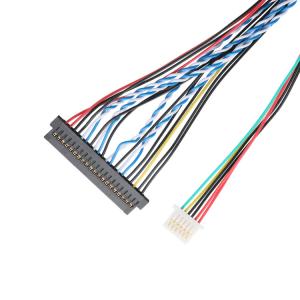 JAE FI-X30HL 30P 1.0mm Pitch To JAE FI-S20S 20P And SHLP-6P LVDS Cable Assembly