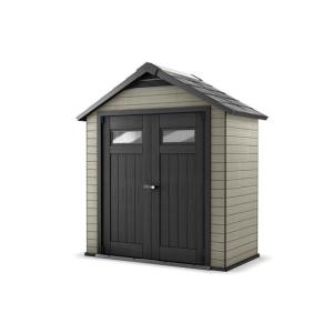 Solar Panel Non-Toxic WPC House With Garden Tool Storage Hut Steel Reinforcement