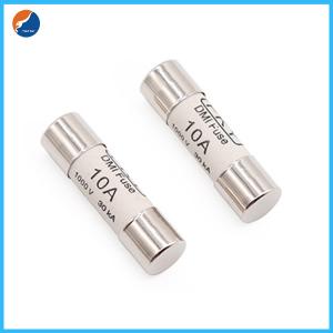 China DMI 10A 30kA 1000V Fast Acting 10A Digital Multimeter Fuse Brass Nickel Plated 10x38mm on sale