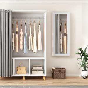 Folding Wall Mounted Ironing Cabinet White MDF Wood EU Standard