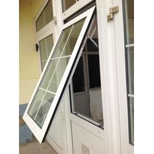 900x900mm Single Glazed Top Hung Awning Window UPVC Profile PVC Awning Glass