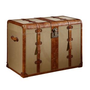 Big Beige Canvas Decorative Storage Chests And Trunks 0.435CBM Volume Plywood Frame