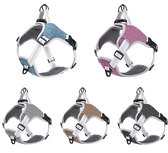 Quality Adjustable Pet Harness Leash Large Cats Soft Kittens Vest With Reflective Strip wholesale