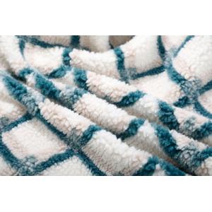 Pattern Faux Sherpa Fabric 500m , Jacquard Polyester Sherpa Fabric