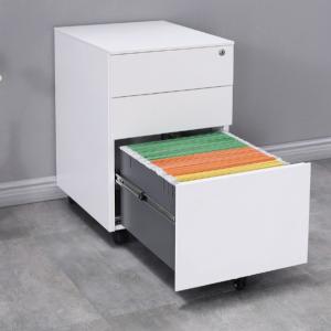 Cheap 0.6mm White 3 Drawer Lateral File Cabinet With Lock Modern for sale