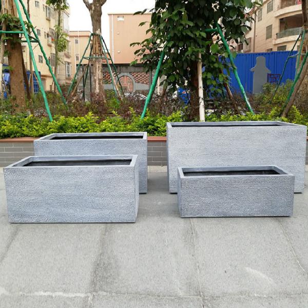 Quality Modern Style Fiber Clay Planters Powder Coated Finishing wholesale