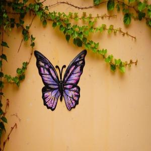 China 3D Metal Hanging Butterfly Wall Decor Gorgeous Multicolor For Home Yard on sale