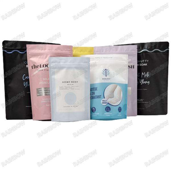 Quality Wholesale Moisture Proof Heat Seal Bags For Bath Soft Custom Printing Recyclable High Quality Packaging Zipper Doypacks wholesale