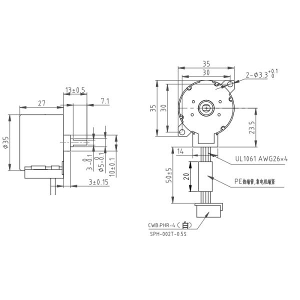 35BYJ412-C 12V High Performance HVAC/R Stepper Motor Chinese Wholesale Supply Low Noise Permanent Magnet Stepper Motor