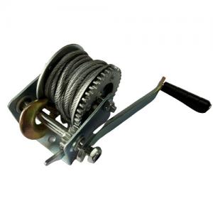 Cheap 800lbs Manual Marine Trailer Winch Zinc Plated With Cable And Hook for sale