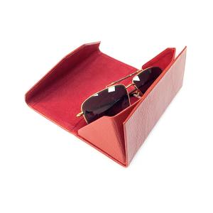 Triangle Custom leather eyeglasses case Folding Eyewear sunglasses case