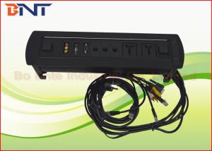 Cheap Conference Desk Mounted Power Sockets With USB / RJ45 / VGA Connection Cables for sale