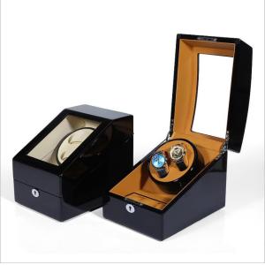 Cheap Custom Glossy Wooden Automatic Watch Winder Box 2 Slots for sale