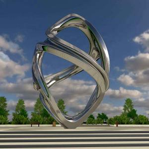 Gnee Garden Circle Abstract Stainless Steel Sculpture Creative