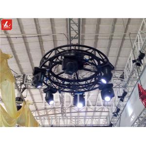 Circular Lightweight Newly Rotating Aluminium Square Truss Bright Black For Club