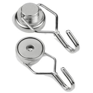 China Rare Earth Magnetic Hook Heavy Duty Neodymium Magnets Upgraded Design with Swivel Cara on sale