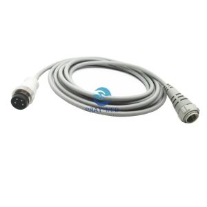 4 Pin stockert Utah IBP Blood Pressure Cable TPU Material With 4.0mm Diameter