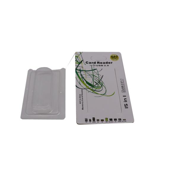 Quality White Custom Cardboard Paper Card 200+200gsm With Blister wholesale