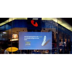 Holographic Back Widnow Rear Projection Film Transparent Self Adhesive 5 Years