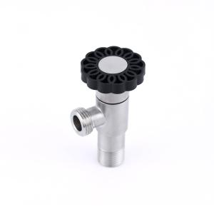 SS304 Brushed Angle Valve 1 2 X 1 2 Easy Operation Right Angle Stop