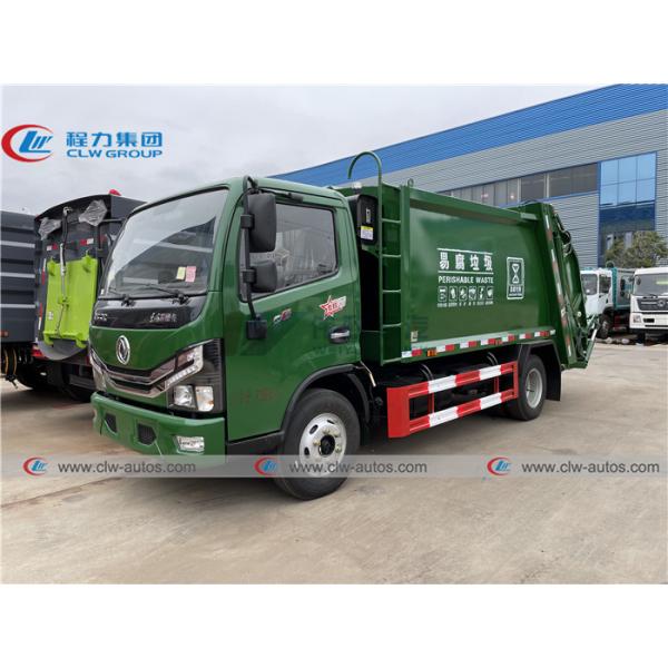 Quality LHD Dongfeng 6cbm Compressed Garbage Truck With Double Operation System wholesale