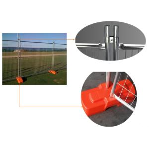 Galvanized Steel Removable Wire Mesh Fence , Temporary Security Fencing