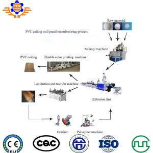 Double Screw PVC Ceiling Production Line Plastic Profile 200kg/H Wall Panel