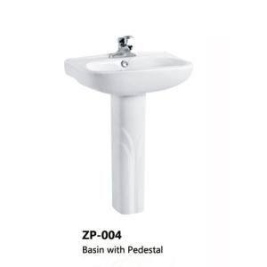 China Fixing to Wall with Back Bathroom Sinks Sanitary Ware Ceramic Basin with Pedestal on sale