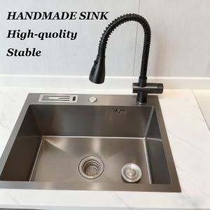 Customizable Stainless Steel Kitchen Sink with Bowl Depth 250-300mm and Panel