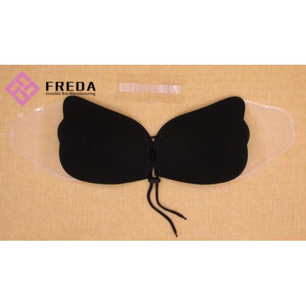 Detachable silicone push up wing stick on strapless bra manufacturer