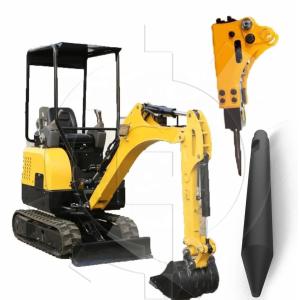 China Krupp Serial HM2300 HM2500 HM2600 HM3000 HM4000 Conical Point Road Hammer Chisel 135MM For Hydraulic Breaker on sale