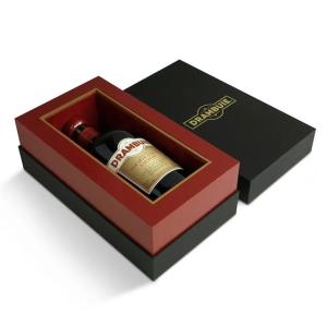 Buy cheap Custom Premium Rigid Cardboard Clamshell Wine Box With EVA Foam Insert from wholesalers