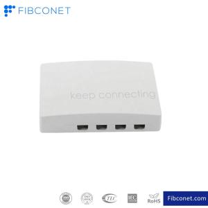 4 Ports Mini Optical Terminal Box for Fiber Optic Wall Outlet Made of PC ABS