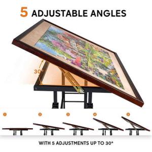 Unisex AJUNION 1500-Piece Jigsaw Puzzle Board with Folding Leg and 4 Wheels Ages