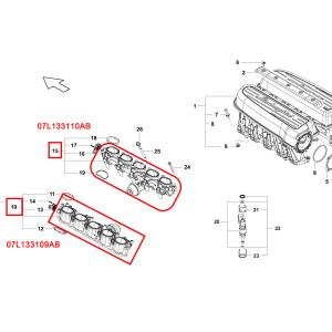 For Lamborghini Gallardo 5.2L FSI Intake Manifold Lowering Part OEM 07L133110AB