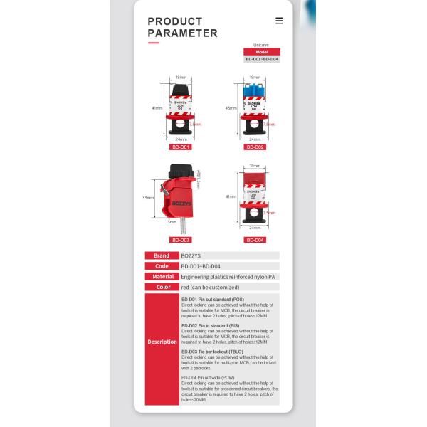 OEM Safety Multifunction Circuit Breaker Lockout to Overhaul of lockout-tagout equipment