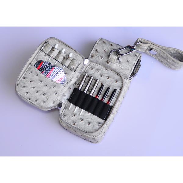 Profession Ostrich PU Leather Dart Case , Dart Wallet