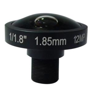 Cheap 1/1.8&quot; 1.85mm 12Megapixel M12x0.5 mount 185degree Fisheye Lens for IMX172/IMX185/IMX226 for sale
